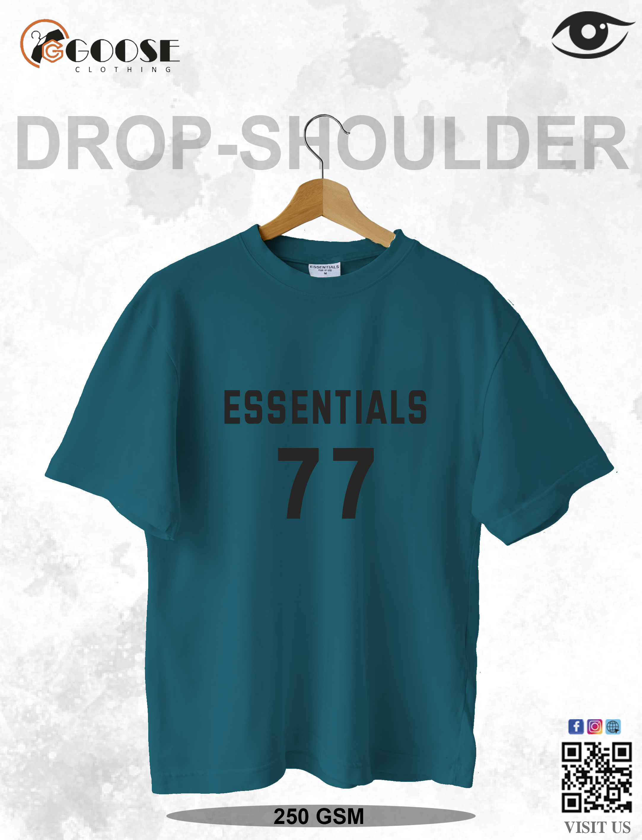 Essential 77 Front printed Oversized Tee