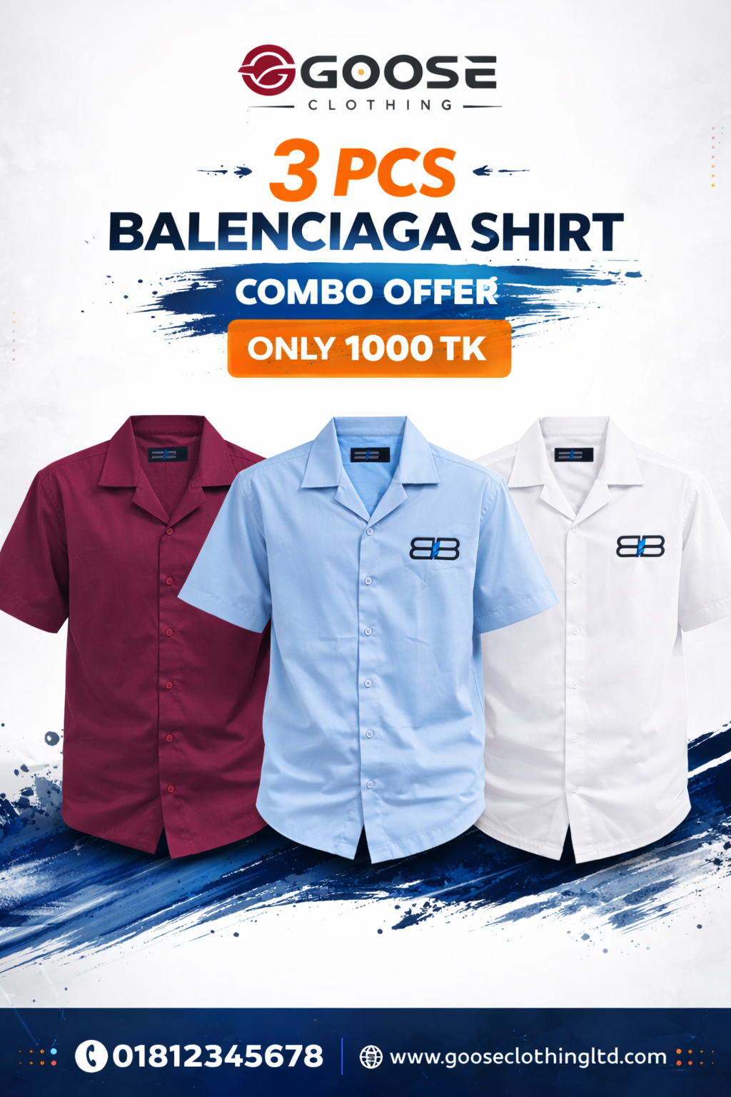 Balenciaga Front Back Print Dropshoulder Shirt