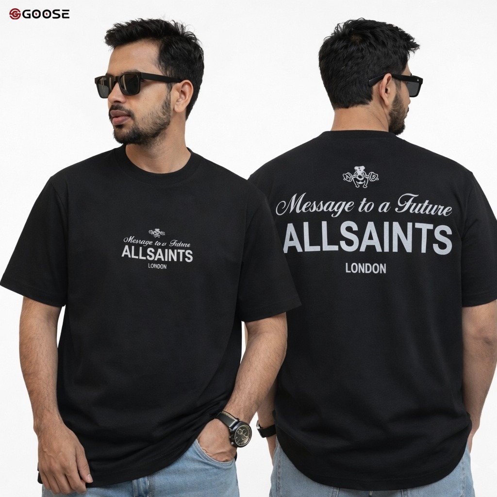 GOOSE ALLSAINS PRINT DROP SHUOLDER TEE