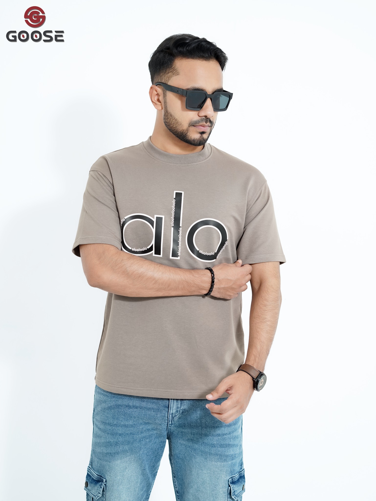 Goose Cross Terry ALO Printed Drop Shoulder